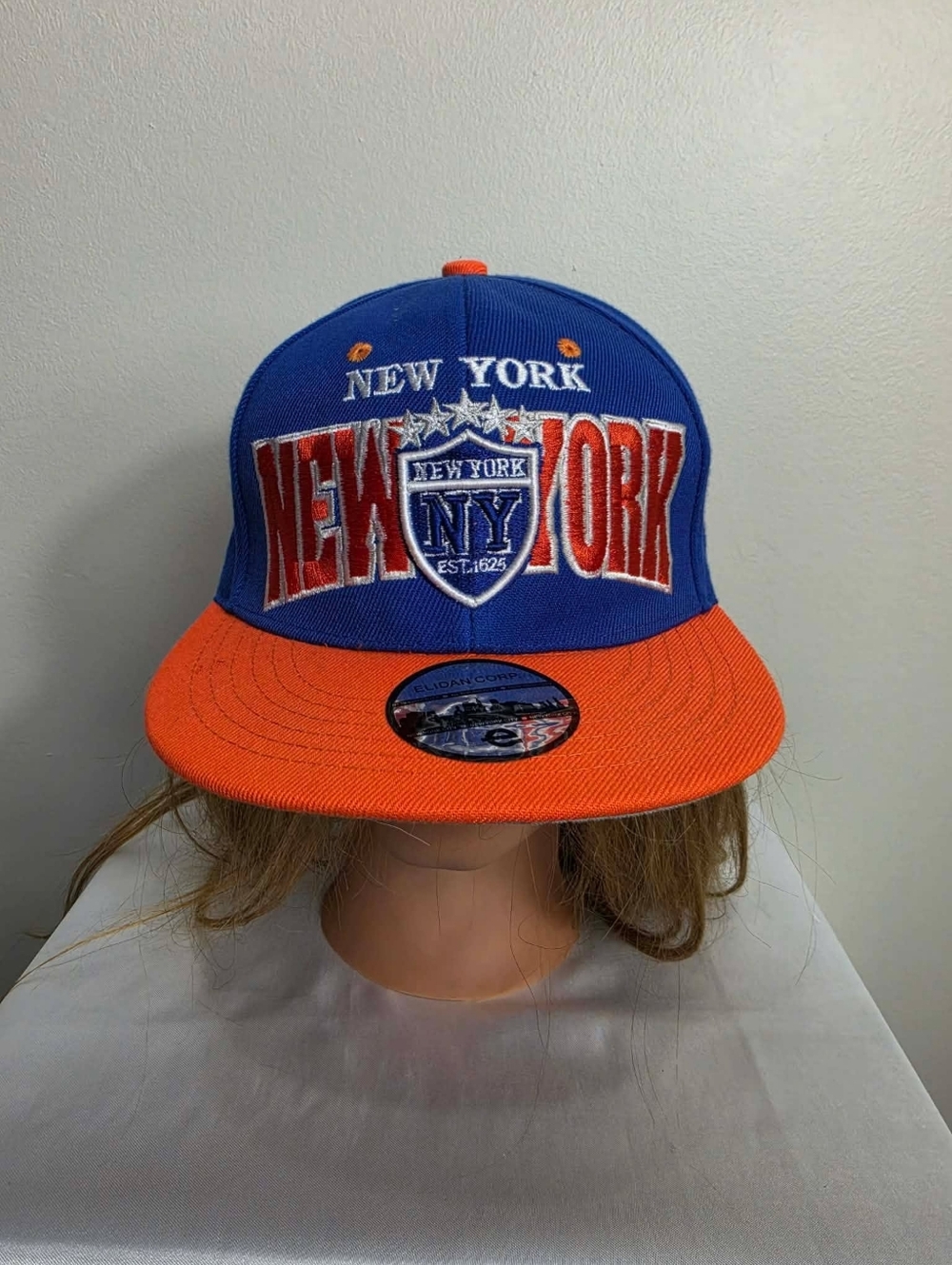 Mitchell & Ness,Hardwood Classics,New York Knicks Mens Blue/Orange Ball Cap